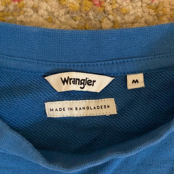Wrangler Blue Sweatshirt with Rainbow Stripes - Picture 2 of 4